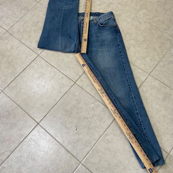 Levis 501 XX Jeans Mens 36x32 Blue Denim Pants Button Fly Distress Faded - Picture 8 of 13